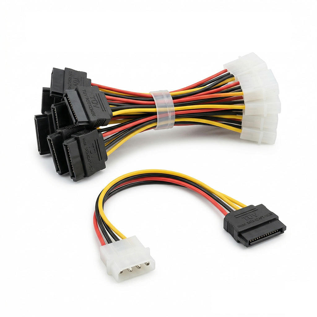 تبدیل برق 4 پین Molex به SATA - کابل ۱۵ سانتی‌متری